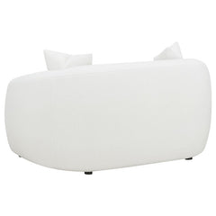 Isabella Faux Sheepskin Upholstered Loveseat Natural - 509872