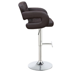 Brandi Adjustable Bar Stool Chrome and Brown - 102556