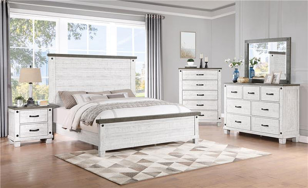 Lilith 7-drawer Dresser with Mirror Distressed White - 224473M