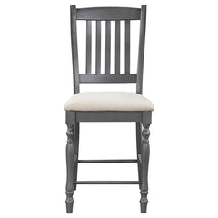 Wiley 5-piece Square Spindle Legs Counter Height Dining Set Beige and Grey - 120576