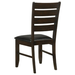 Dalila Ladder Back Side Chairs Cappuccino and Black (Set of 2) - 102722