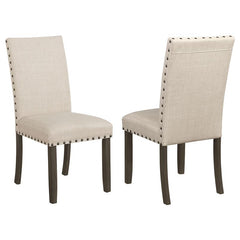 Ralland Upholstered Side Chairs Beige and Rustic Brown (Set of 2) - 193132